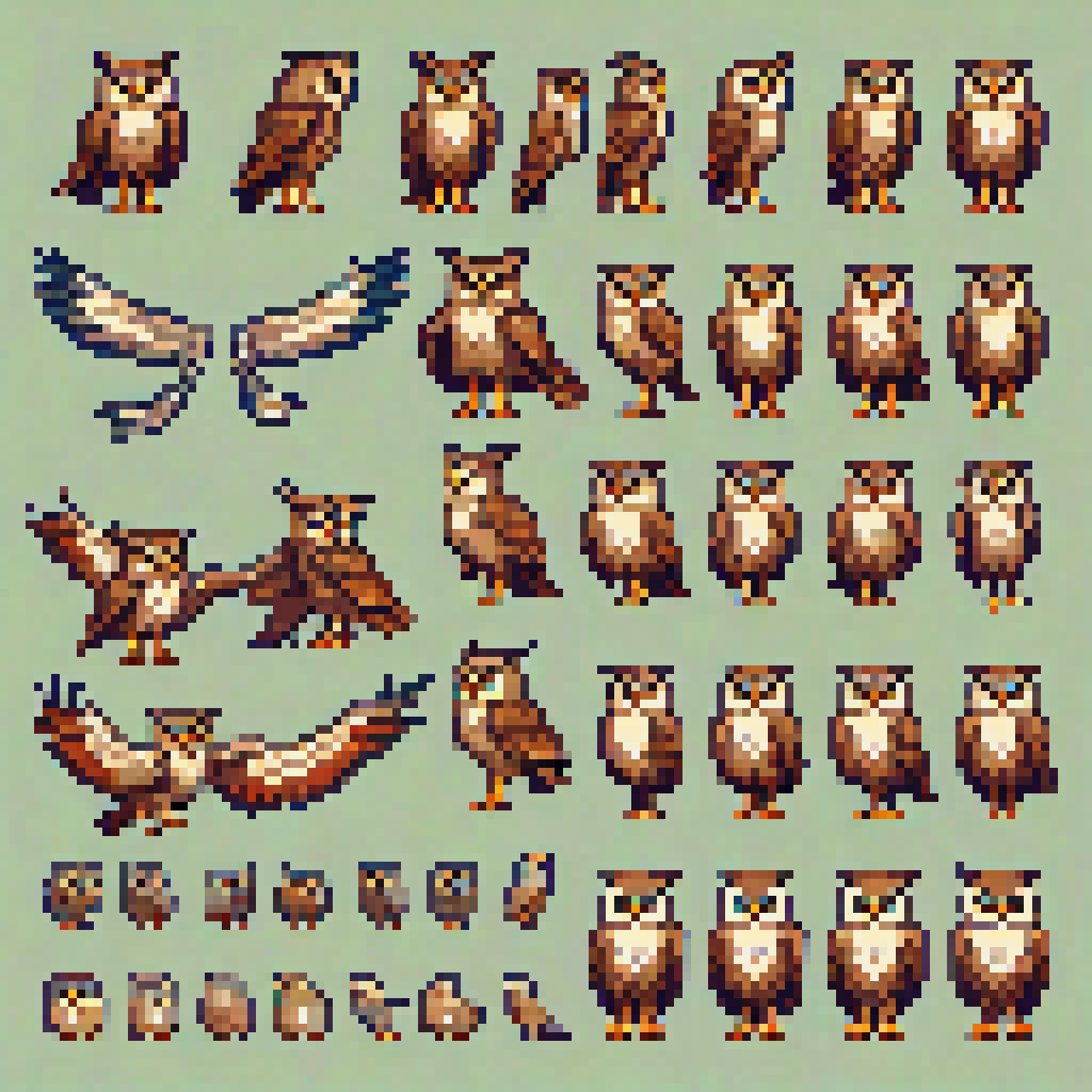 ancient-owl sprite sheet